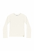 BLUSA MANGA LONGA EM RIBANA CANELADA - NATURAL