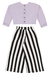 CONJUNTO BLUSA MANGA LONGA MALHA E CALCA MOLETOM DIGITAL LILAS - LOU Infantil