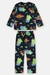 PIJAMA BLUSA E CALCA EM MALHA SOFT AZUL ESCURO - comprar online