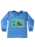 CAMISETA MANGA LONGA MEIA MALHA AZUL CAPIVARA