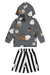 CONJUNTO CAMISETA MANGA LONGA MALHA E BERMUDA MOLETOM DIGITAL - LOU Infantil