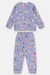 PIJAMA BLUSA E CALCA EM SUEDINE ABSTRATO 2215 - comprar online
