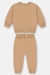 CONJUNTO BLUSAO E CALCA MOLECOTTON SUSTENTÁVEL MARROM CURRY - LOU Infantil