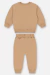 CONJUNTO BLUSAO E CALCA MOLECOTTON SUSTENTÁVEL MARROM CURRY - LOU Infantil