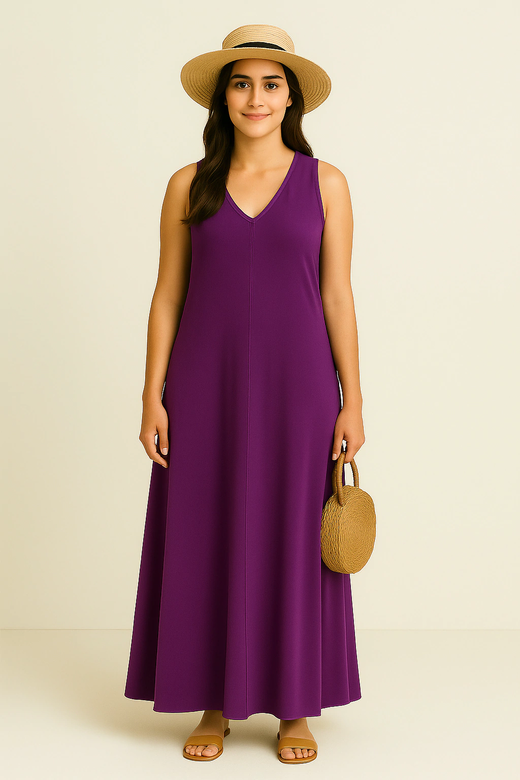 VESTIDO LONGO BELLA ROXO