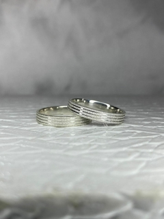 Aliança Prata Diamantada 3mm ALP270240 (LEIA A DESCRIÇÃO) na internet