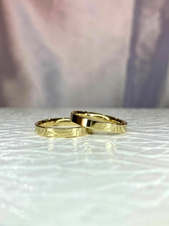 Aliança Banhada Ouro 18k 3mm Lisa AF135 (LEIA A DESCRIÇÃO) na internet