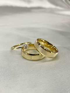 Aliança Banhada Ouro 18k trabalhada 5mm AF43 (LEIA A DESCRIÇÃO) na internet