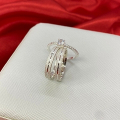 Imagem do Aliança Prata Diamantada 4mm ALP62 (LEIA A DESCRIÇÃO)