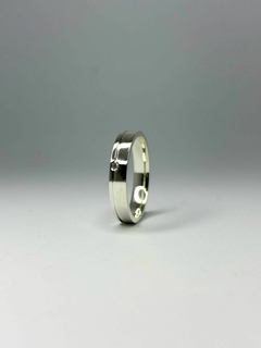 Aliança Prata Lisa 4mm ALP375L (LEIA A DESCRIÇÃO) na internet