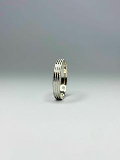 Aliança Prata Diamantada 3mm ALP270240 (LEIA A DESCRIÇÃO) - comprar online