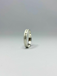 Aliança Prata Diamantada 4mm ALP62 (LEIA A DESCRIÇÃO) - comprar online