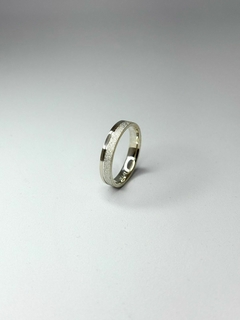 Aliança Prata Diamantada 4mm ALP375F (LEIA A DESCRIÇÃO) - comprar online