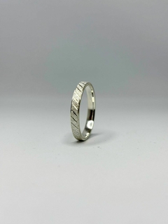 Aliança Prata Diamantada 3mm ALP104 (LEIA A DESCRIÇÃO) - comprar online