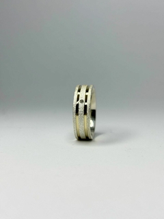 Aliança Prata Diamantada ALP16/17 (LEIA A DESCRIÇÃO) - comprar online