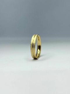 Aliança Banhada Ouro 18k 4mm Diamantada AF62 (LEIA A DESCRIÇÃO) na internet