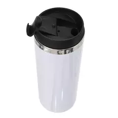 Copo Térmico Clean Inox Branco Com Tampa 550ml - PERSONALIZA BRINDES