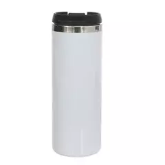 Copo Térmico Clean Inox Branco Com Tampa 330ml sublimado - PERSONALIZA BRINDES