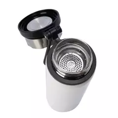 Kit 2 Garrafas Térmica Premium Branca Inox Com Infusor 750ml - - loja online