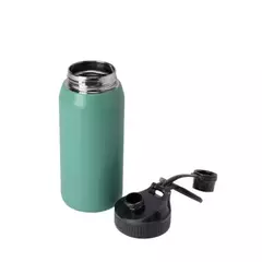 Garrafa Térmica Verde Inox com Alça e Tampa - 600ml - PERSONALIZA BRINDES