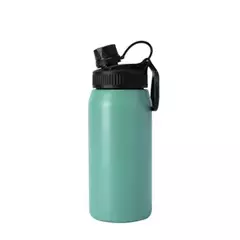 Garrafa Térmica Verde Inox com Alça e Tampa - 600ml - comprar online