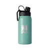 Garrafa Térmica Verde Inox com Alça e Tampa - 600ml