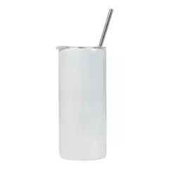 Copo Inox Com Tampa E Canudo 450ML - comprar online