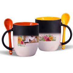 Caneca Mágica Personalizada – Interior colorido com Colher, 325ml - comprar online