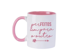 Caneca Premium Personalizada - Alça e interior Rosa - PERSONALIZA BRINDES