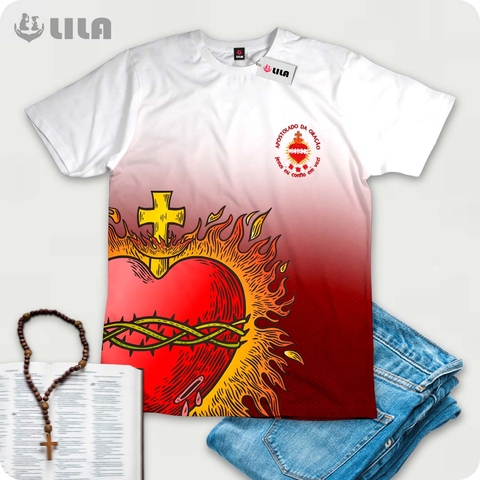 Camisa Apostolado da Oração branca- Ref.CAO101
