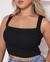 Cropped Regata Básico com Decote Quadrado - comprar online