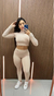Conjunto Canelado Feminino Sal e Pimenta