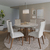 Mesa de Jantar Redonda Bennett c/ Vidro 135 cm - Natural c/ Vidro Off White - Mobillie