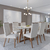 Mesa de Jantar Bennett c/ Vidro 160 cm - Natural c/ Vidro Off Whit na internet