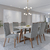 Mesa de Jantar Bennett c/ Vidro 160 cm - Natural c/ Vidro Off Whit - Mobillie