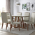 Imagem do Mesa de Jantar Bennett c/ Vidro 160 cm - Natural c/ Vidro Off Whit