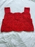 Top Cropped Vermelho em Crochê M - comprar online