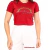 T-shirt feminina cor marsala com estampa de uma cruz e o texto "HEBREUS 12:1".