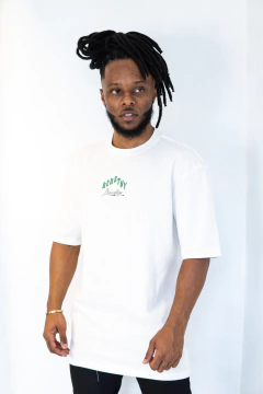 Camiseta Oversized - Verde/ Marrom - comprar online