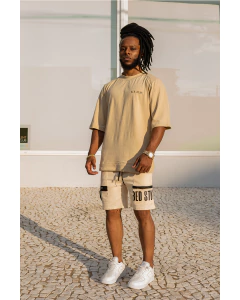 CAMISETA OVERSIZED BASIC - BEGE - BED STUY BROOKLYN