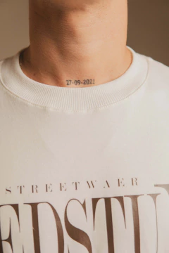 Camiseta Oversized Streetwear 1986- Branco - loja online