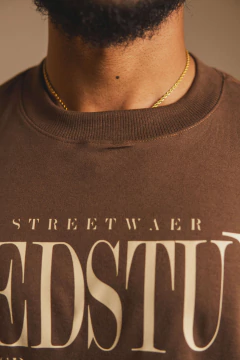 Camiseta Oversized Streetwear 1986- MARROM - loja online