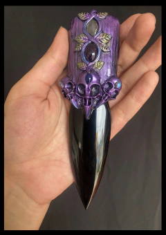 Athame/Daga craneo Cuervos