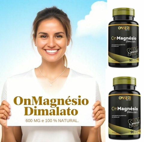 1 POTE DE MAGNÉSIO DIMALATO - 100% NATURAL - 600 MG - comprar online