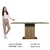 Mesa Madesa Retangular Tampo de Vidro 5275 Rustic/Preto - Clube