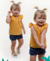 Conjunto Bata e Short Jeans Vaninha