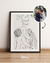 Poster Personalizado Canva Retrato Desenho em linhas Lineart - comprar online