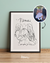 Poster Personalizado Canva Retrato Desenho em linhas Lineart - By Mark