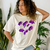 Camiseta Oversized Estampada Night Smiles Roxo na internet