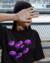 Camiseta Oversized Estampada Night Smiles Roxo